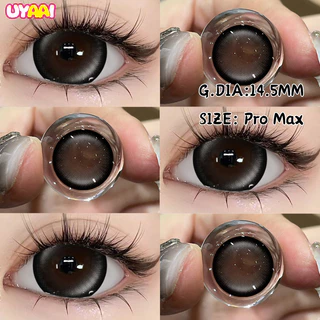 UYAAI Boba Doll series คอนแทคเลนส์ สีน้ําตาล/เทา 14.5mm (รายเดือน), Pro Max SIZE
