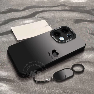 เคส OPPO Reno 16 16F 5G เคส OPPO Reno 16 Pro 5G เคสกันกระแทกหัวใจไล่เฉด พร้อมที่กันกล้อง หนังสายคล้องโทรศัพท์ ซิลิโคนด้านนุ่ม กันรอยนิ้วมือ
