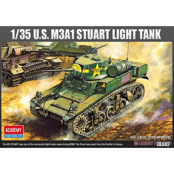 ACADEMY AC13269 1/35 US M3A1 STUART Light Tank Assembled model kit