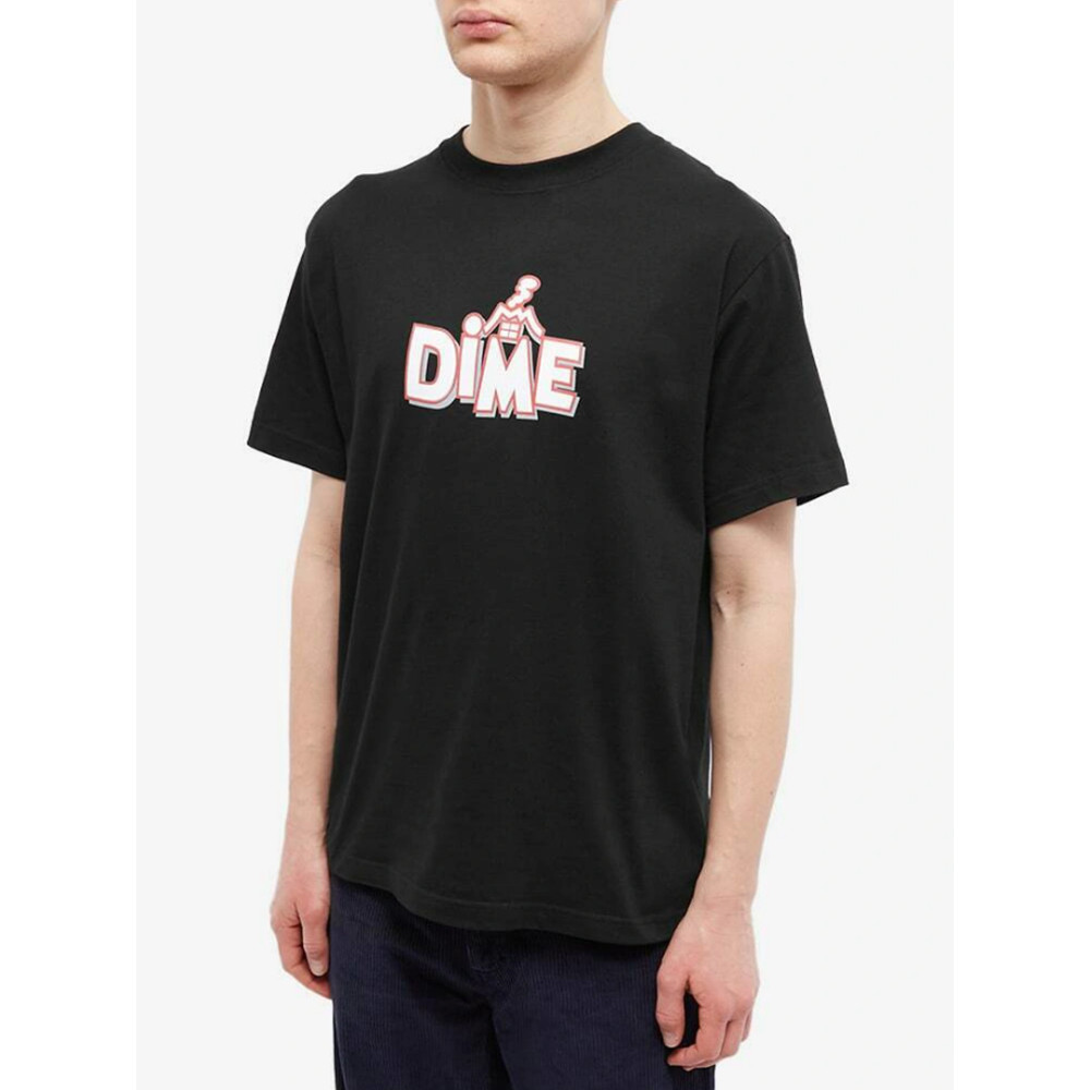 อินเทรนด์ Woo Dime Tee พิมพ์ตัวอักษรโลโก้รอบคอหลวมผ้าฝ้ายผู้ชายผู้หญิงแขนสั้น Unisex สไตล์เสื้อยืด