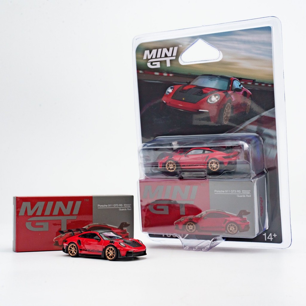 [โมเดลรถขายดี] MINI GT 1: 64 Porsche Porsche 911 (992) GT3 RS โมเดลรถโลหะผสม 1060 #