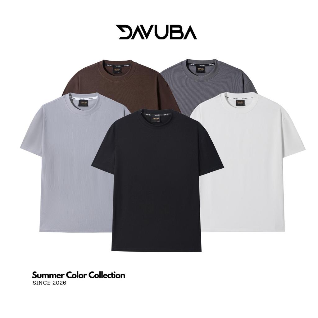 DAVUBA I Clean Fit เสื้อยืดยืด 4 ทางเรียบ Unisex SM092