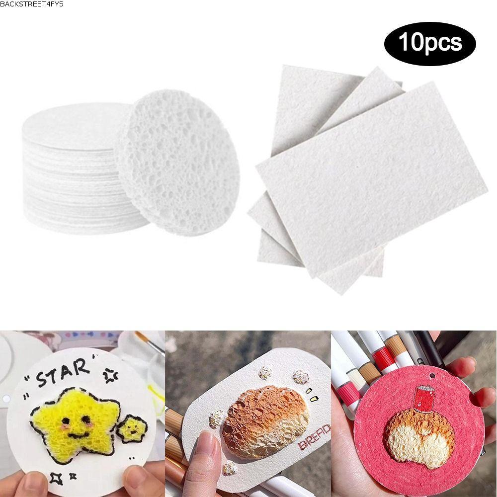 BACKSTAGEEET4FC3 10Pcs Texture ภาพวาดกระดาษ,ของเล่นเพื่อการศึกษาหัตถกรรม Puffy Texture กระดาษ, DIY โ