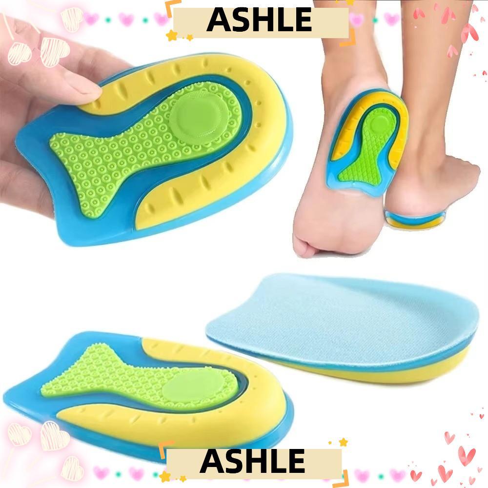 ASHLE Heel Cup Insert, Heel Cup Support Cushioning Design Insoles, ความสูงสบายเพิ่มซิลิโคนเจล Planta