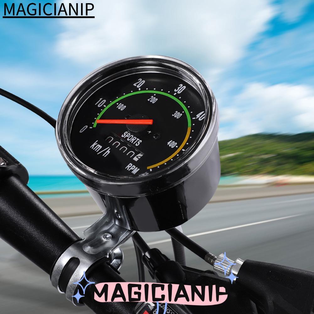 MAGICIANIP คอมพิวเตอร์จักรยานกล, KPH Display Bike Accessories Analog Speedometer, ติดตั้งง่ายเครื่อง