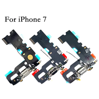 พอร์ตชาร์จ Flex สําหรับ iPhone 7 8 7Plus 8Plus แจ็คไมโครโฟนปลั๊ก Usb Flex Cable Ribbon Replacement แผงชาร์จ USB