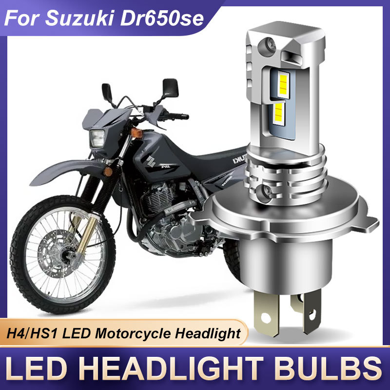 1pcs H4 HS1 LED ไฟหน้ารถจักรยานยนต์สีขาว 6000lm สําหรับ Suzuki DR650SE DR650 SE 1990-2010 2011 2012 