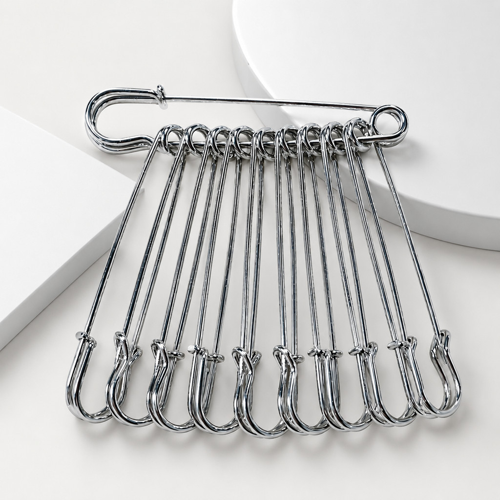 10 ชิ้นขนาดใหญ่ความปลอดภัย Pins Heavy Duty เข็มกลัดโลหะ Pins DIY เย็บเสื้อผ้าอุปกรณ์เสริม