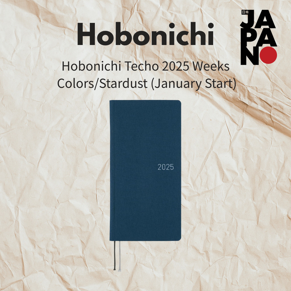 Hobonichi - Hobo Nikkan Weekly Planner 2025 Weeks Colors / Stardust January Start Weekly Planner Sli