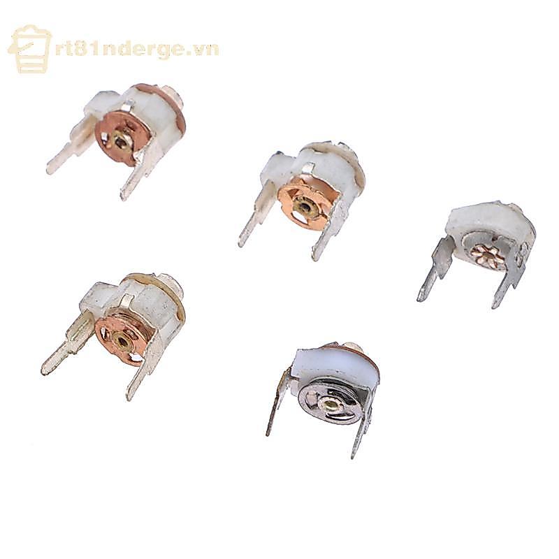 GE 5PCS 5 มม.เซรามิคTrimmer CapacitปรับCapacitor TrimmerตัวแปรเซรามิคCapacitor 3PF 5PF 10PF 20PF 30P
