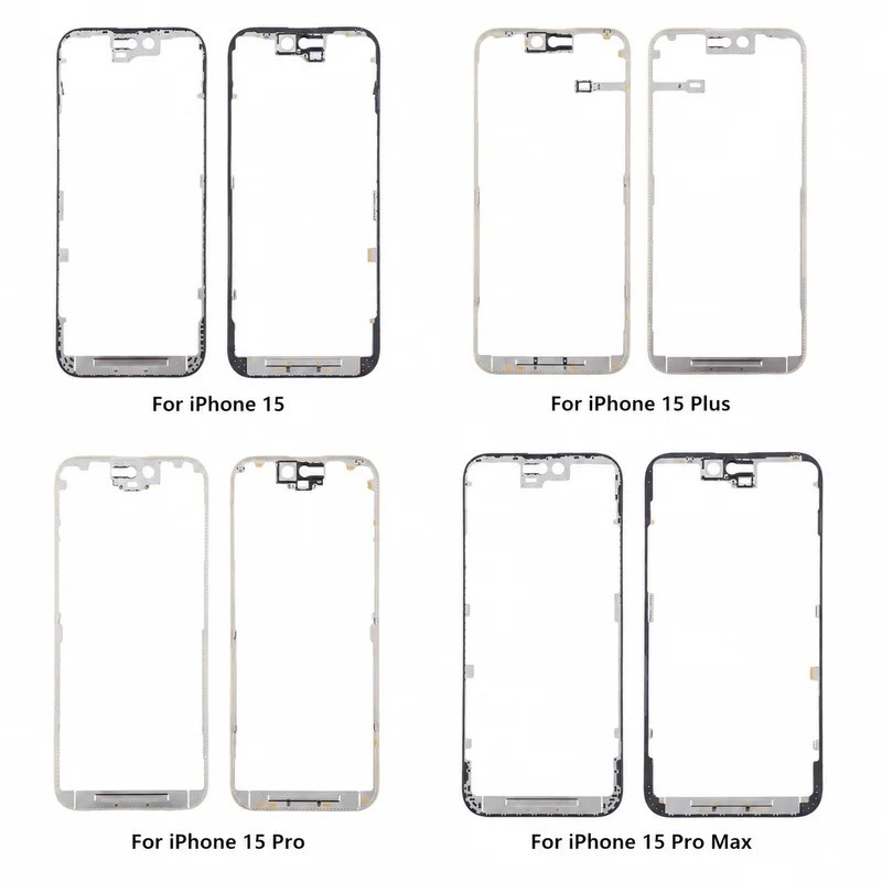กรอบหน้าจอ LCD ด้านหน้าสําหรับ iPhone 15 / 15 Plus / 15 Pro / 15 Pro Max