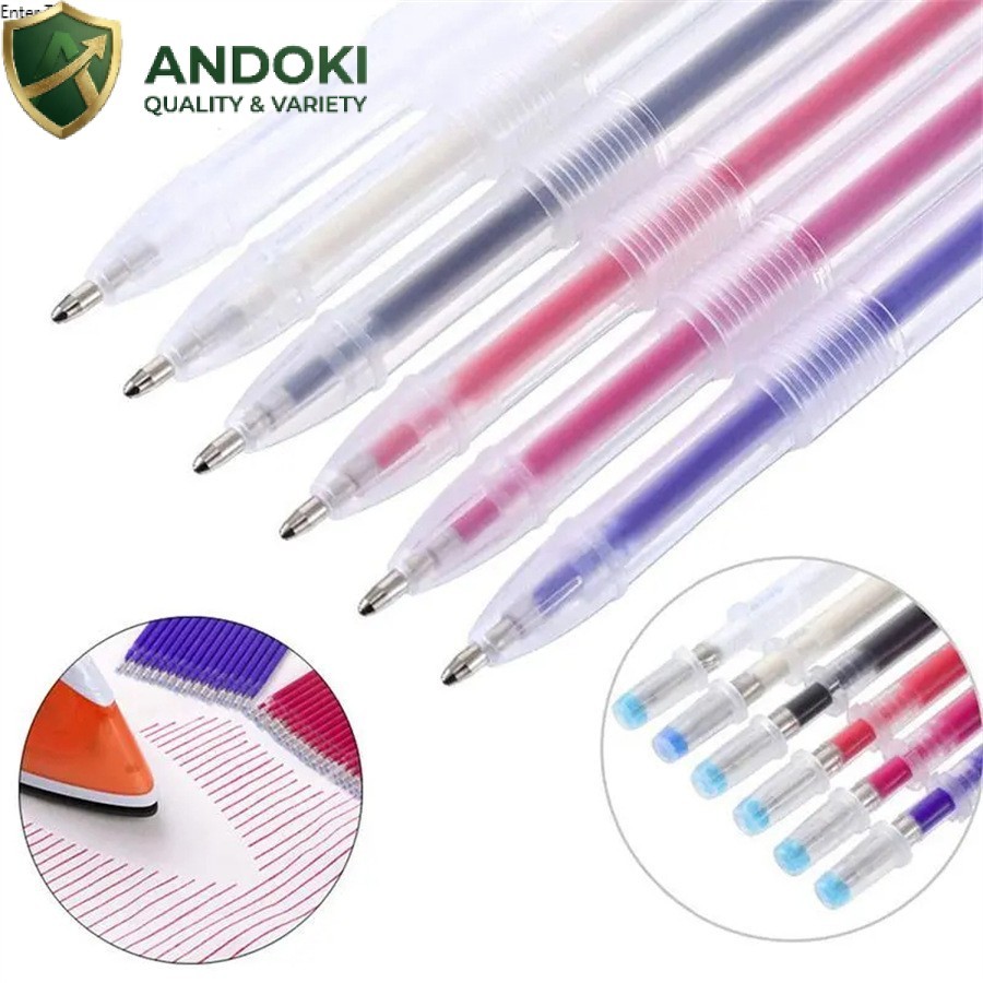 ปากกาเขียนผ้า ลบด้วยความร้อน ชุด10แท่ง 5สี ปากกาวาดแพทเทิร์น สำหรับงานเย็บ