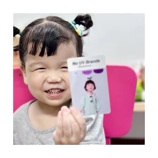 การ์ดรูป แผ่นเทสแสงยูวี สีขาวเปลี่ยนเป็นสีม่วง (ไม่รวมโปรแถมหมวก)