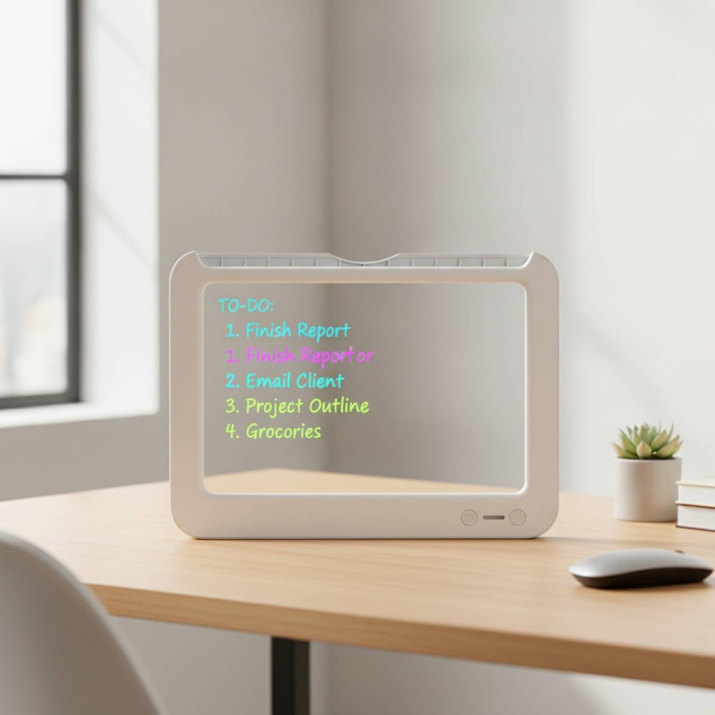 กระดานเขียน Wipe-Clean Light-up Dry Erase Board นํากลับมาใช้ใหม่ได้ Illuminated สําหรับเด็ก, ตกแต่งโ