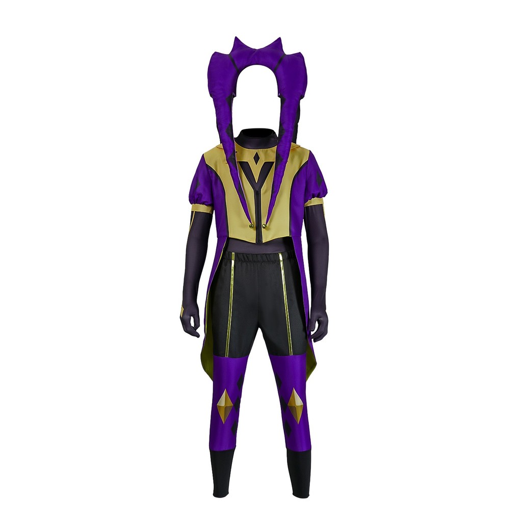 เครื่องแต่งกายละครสัตว์แปลกประหลาด Jester Circus Jester Game Character ชุดคอสเพลย์