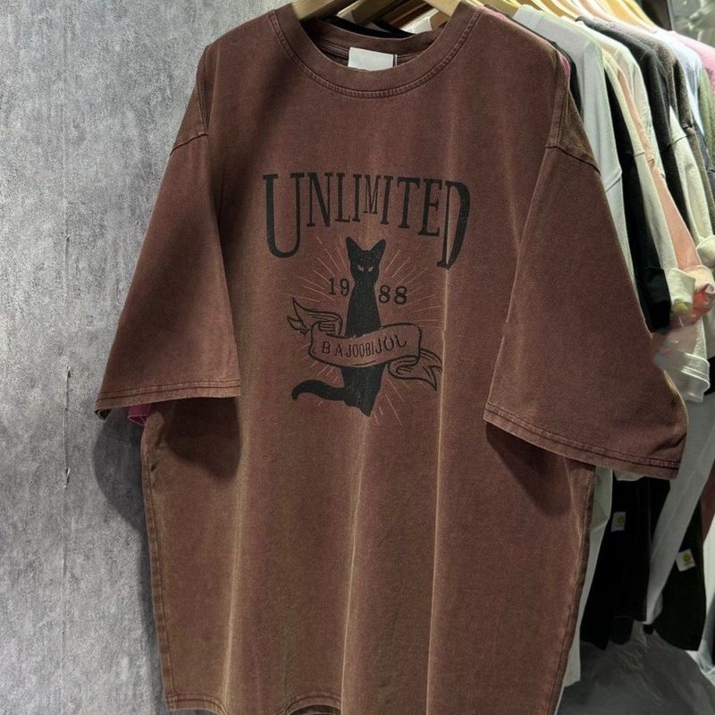 40-150KGPlus ขนาดเสื้อผ้าผู้หญิงพิมพ์เสื้อยืดแขนสั้นหลวมสําหรับฤดูร้อน C17629
