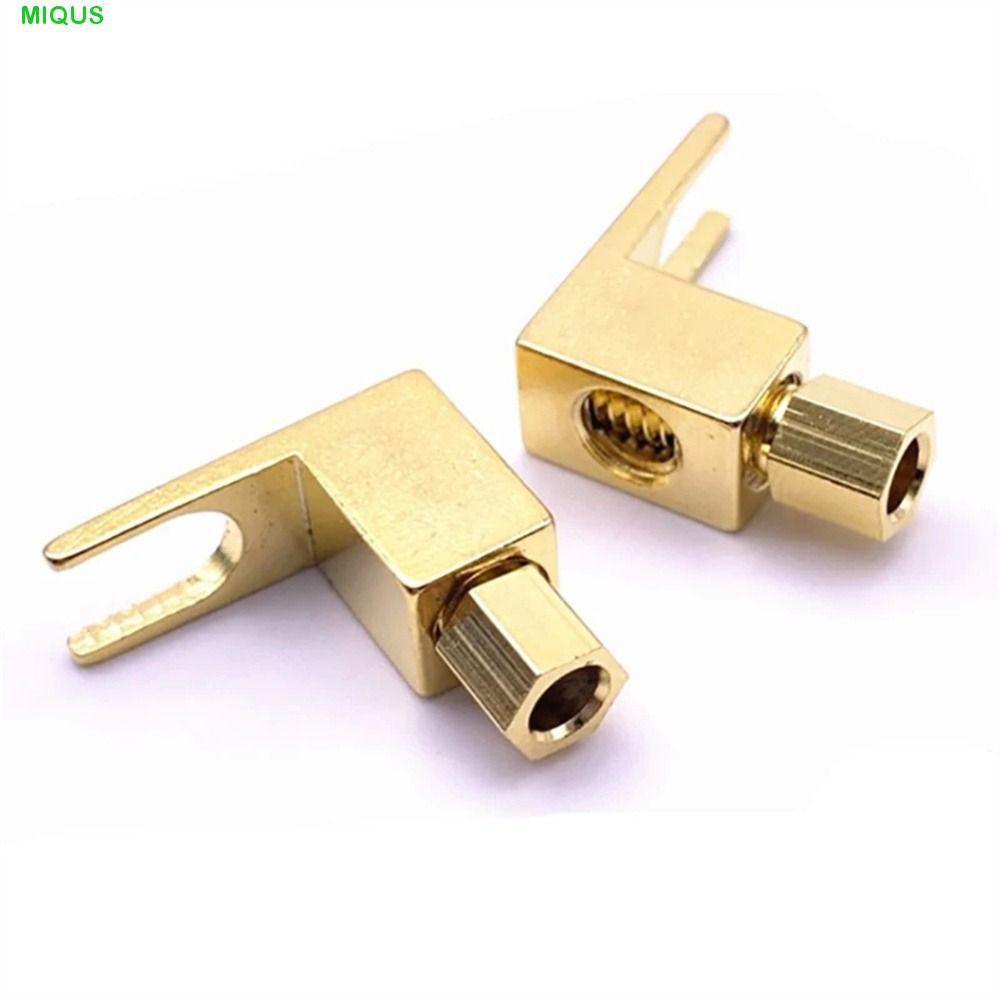 MIQUS U Spade Connector Banana Socket 1 PC Spade Adapter ปลั๊กกล้วย Y ประเภทสายลําโพงขั้วต่อปลั๊ก