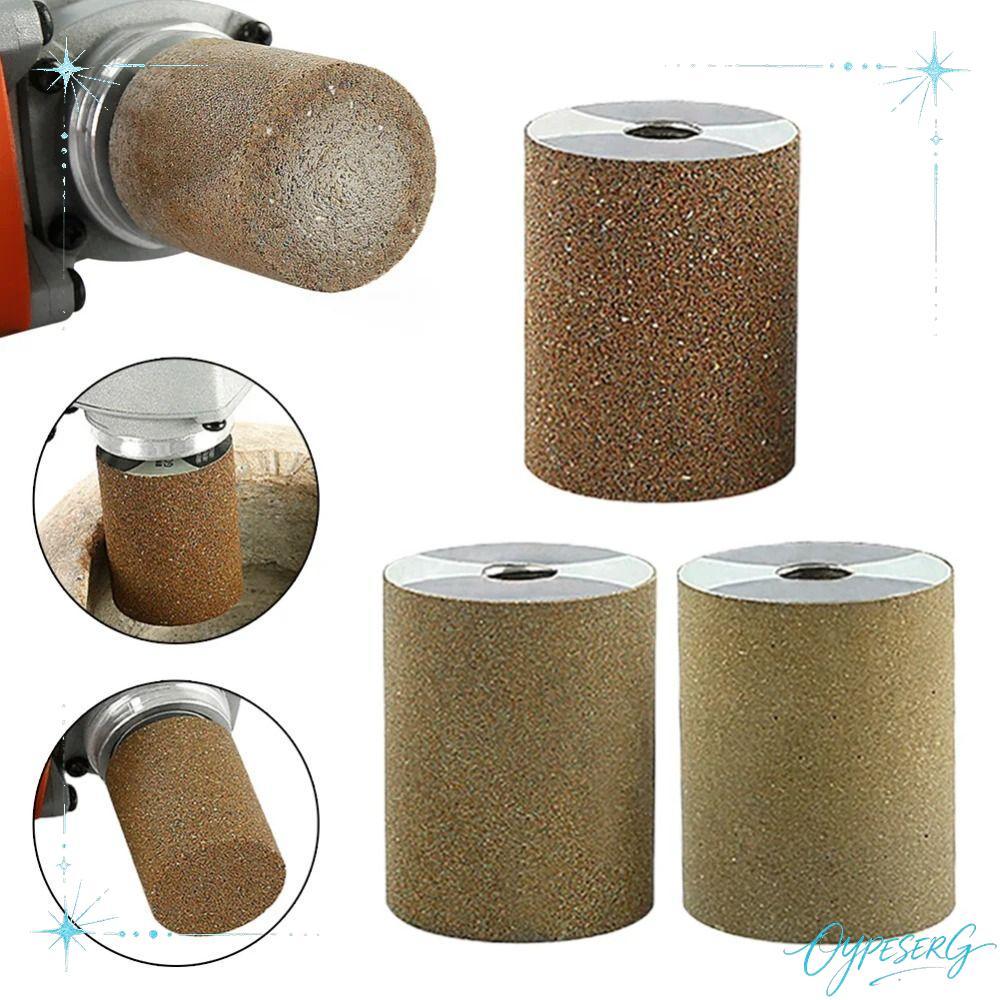OYPESERG 1 ชิ้นเพชรล้อขัด,เครื่องมือขัด M10 ด้ายหินหัวเจียร, 100 ประเภทเครื่องบดมุม 50/100/200 กรวดแผ่นขัดทรงกระบอกสําหรับกระเบื้องหินอ่อน