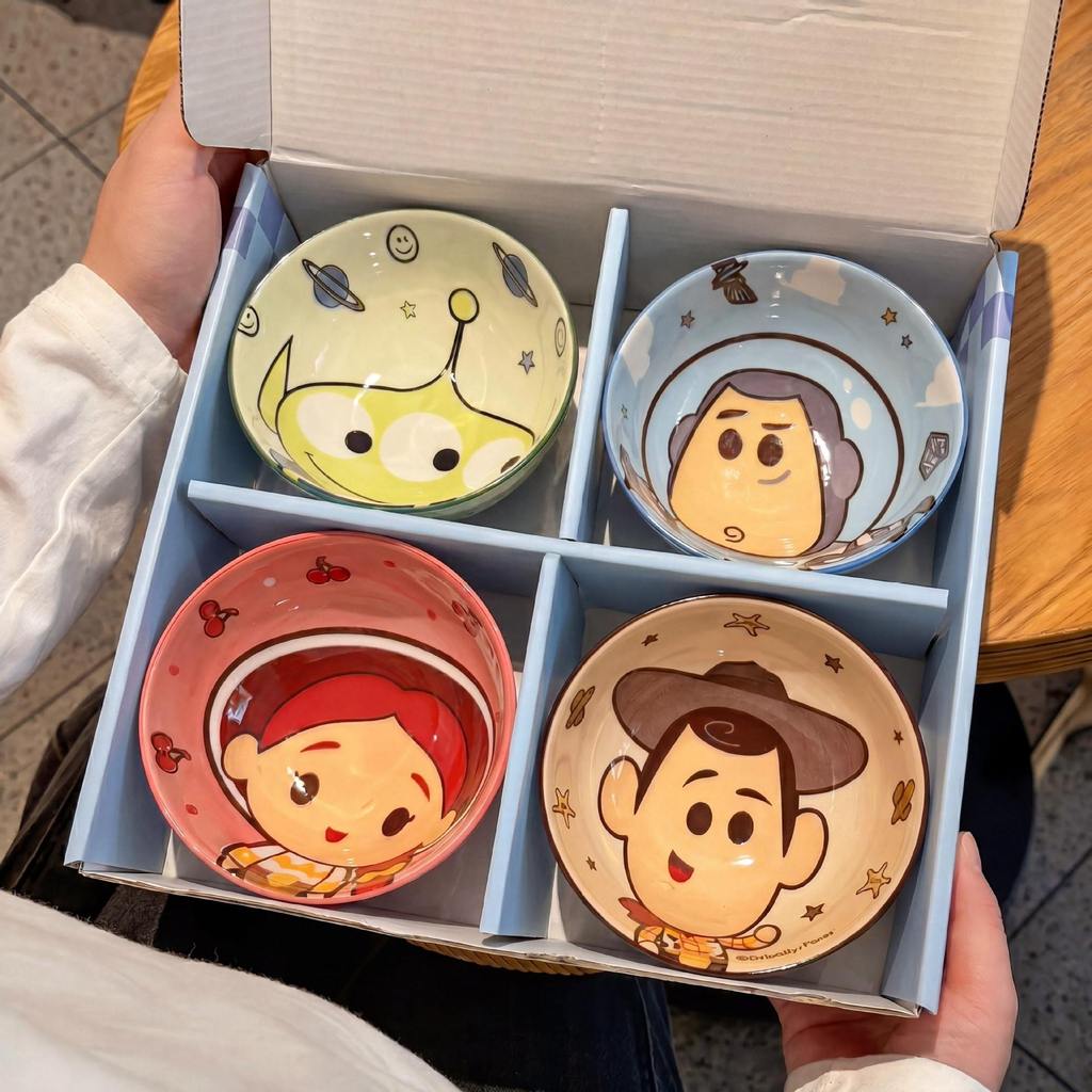 ชุดอาหารเด็ก Toy Story กล่องของขวัญ วัสดุเซรามิกที่ปลอดภัย