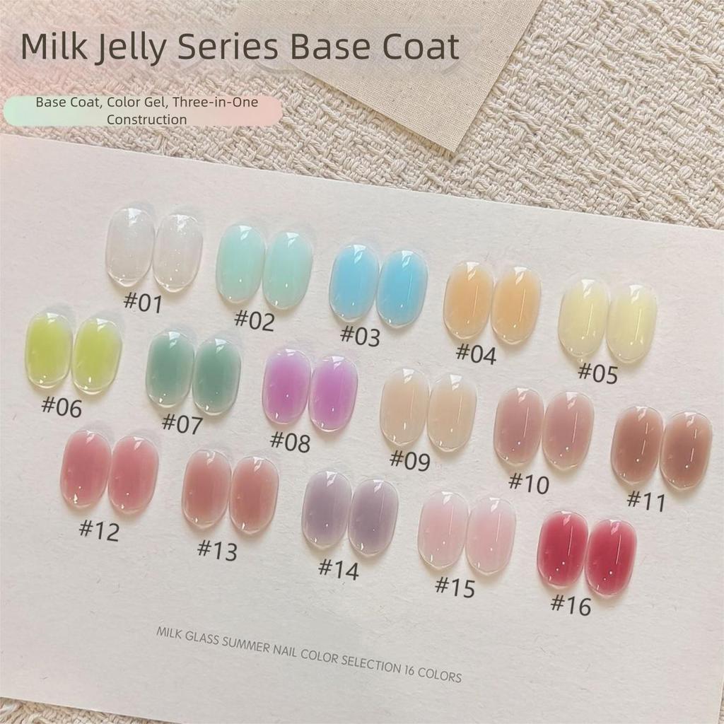 MIANEL Pudding 3-in-1 Builder Base Gel Nail Polish 2026 New Candy Color Creamy Pudding Soak-Off UV G