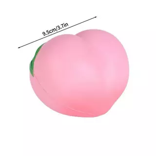 ใหม่ สกุชชี่ รูปพีช สีชมพู Squishy Peach บีบนุ่ม Slow Rising เนื้อนิ่ม คืนตัวช้า สัมผัสนุ่มมือ สีสันสดใส พร้อมส่ง