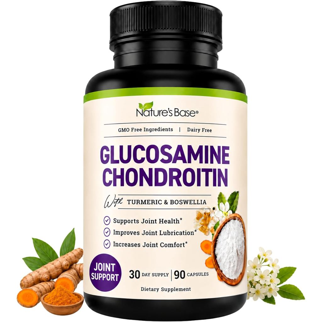 Glucosamine Chondroitin MSM for Joint Support - พร้อมคอลลาเจนและขมิ้น - อาหารเสริมเพื่อการเคลื่อนที่