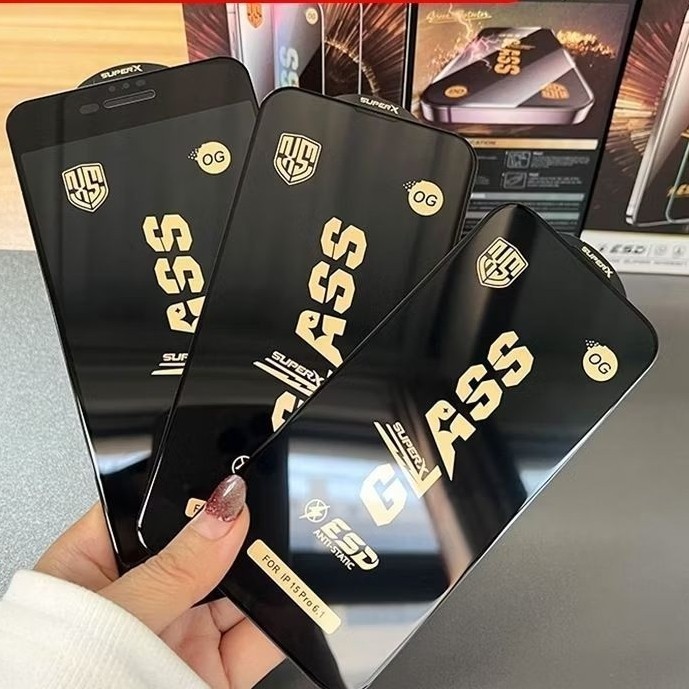 FULL OG กระจกนิรภัย ESD สําหรับ ZTE V50 V50 DESIGN V40S V40 DESIGN V40 PRO V41 VITA V30 VITA SuperX