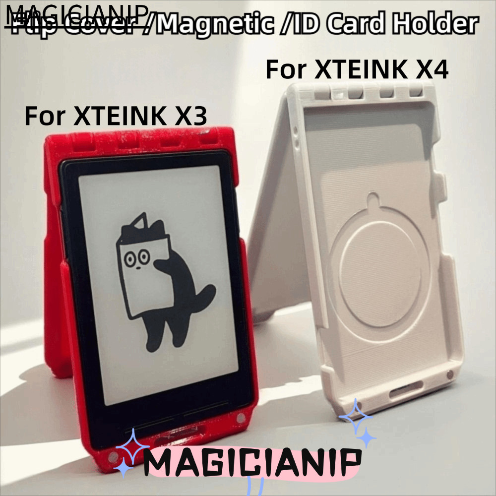 MAGICIANIP ฝาครอบป้องกัน, E-Reader สไตล์ป้ายป้องกันรอยขีดข่วน, ฝาครอบแม่เหล็กอัตโนมัติเต็มรูปแบบเต็มรูปแบบครอบคลุมเต็มรูปแบบสําหรับ XTEINK X3 X4 E-Reader Protection