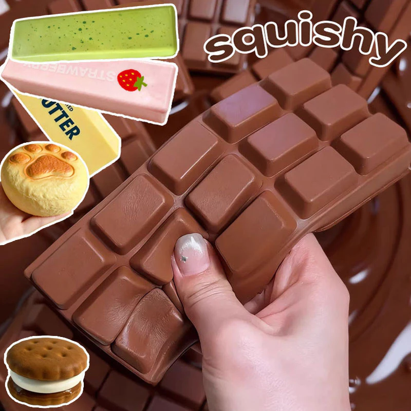 สกุชชี่ ไอติมมูส squishy ของเล่นบีบ ช็อกโกแลต ของเล่นเด็ก สโลว์ ฟีลดี สุ่มบีบได้ คลายเครียด COD
