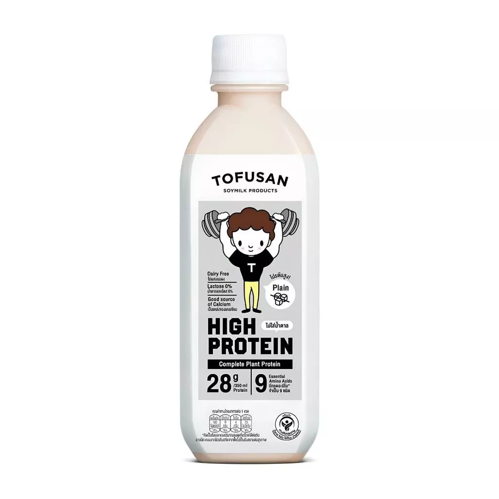 โทฟุซัง นมถั่วเหลืองโปรตีนสูงน้ำตาล0% Tofusan Hi-Protein 0% Sugar 350ml.