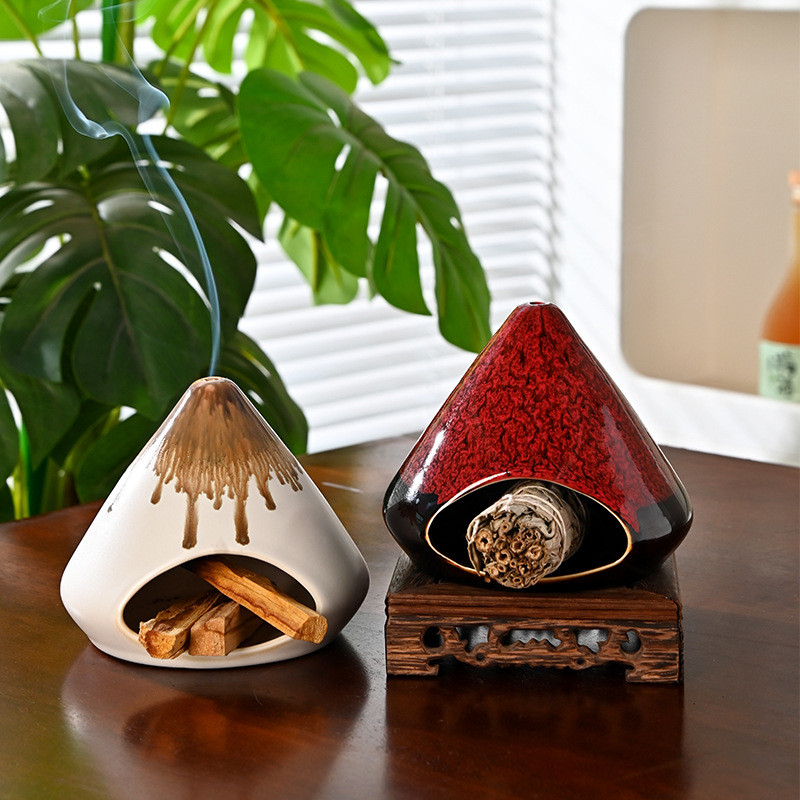 Fireplace Holy Wood Sage Burning ถาด Chimney Bracket เซรามิคธูป Stick ธูป Burner Sage ธูป Burner OMI