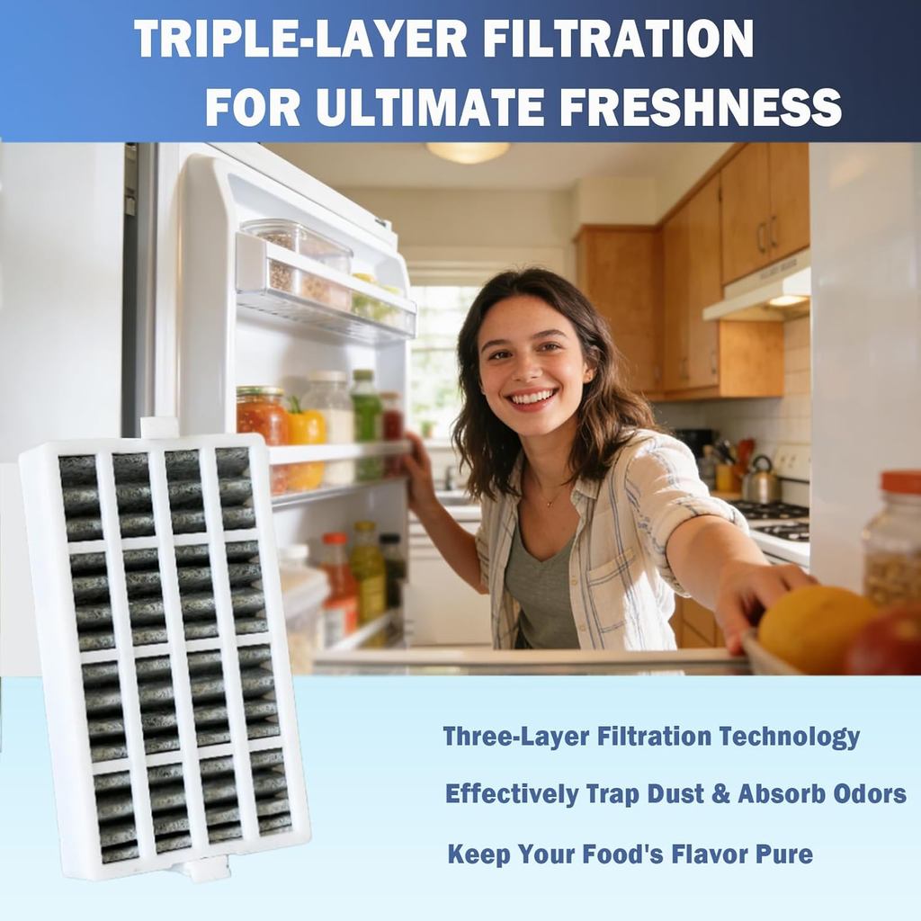 3 ชิ้นตู้เย็นกรองอากาศ Fit สําหรับ KitchenAid KRMF706ESS01, KRMF706ESS05, KRMF706ESS02, KRSC500ESS00
