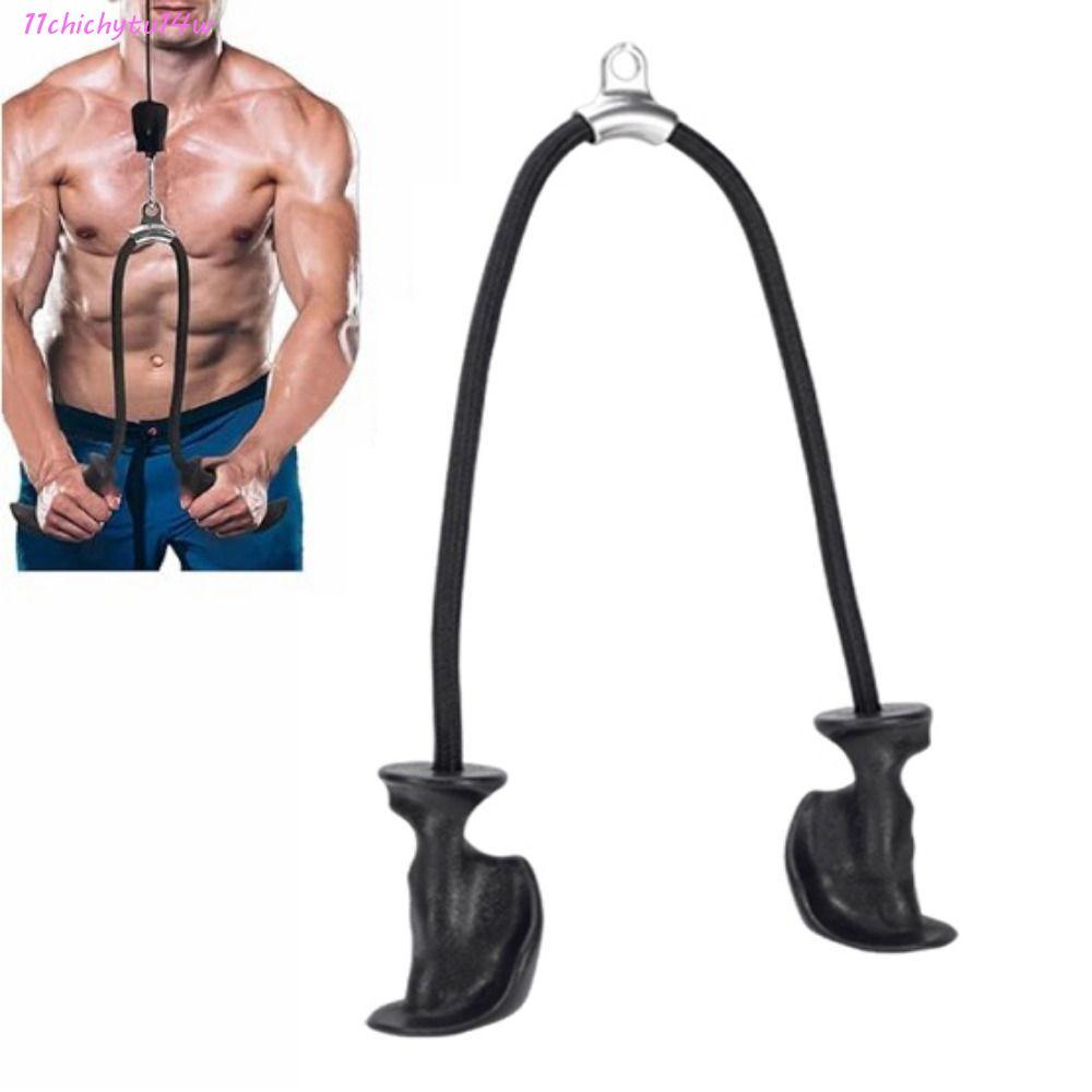 CHICHYTU14W Fitness Pull Rope, Anti-Slippery Ergonomic Handles Tricep Rope, Pulley System Ergonomics