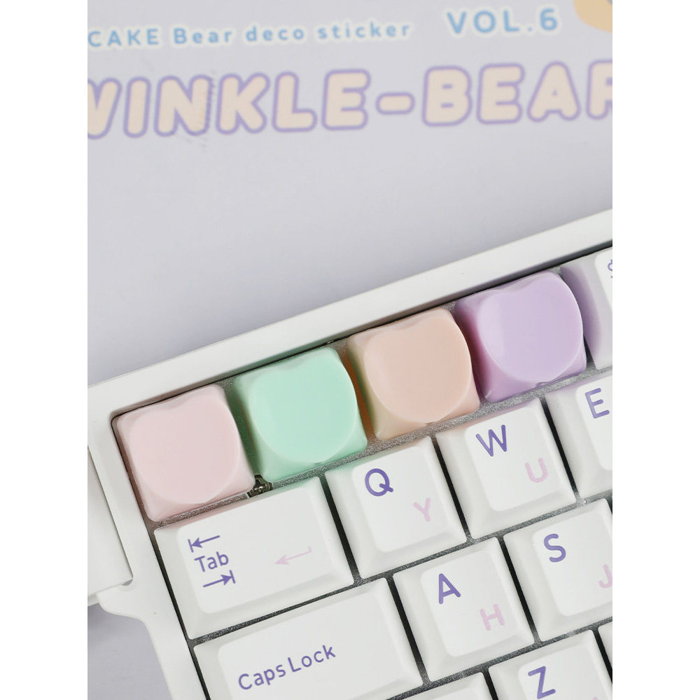 sa keycap keycap ใส keycap เคาะเบอร์รี่น่ารักหัวใจรักปุ่มกดเฉพาะที่กําหนดเองแป้นพิมพ์กลหมวกเดียวเอสซ