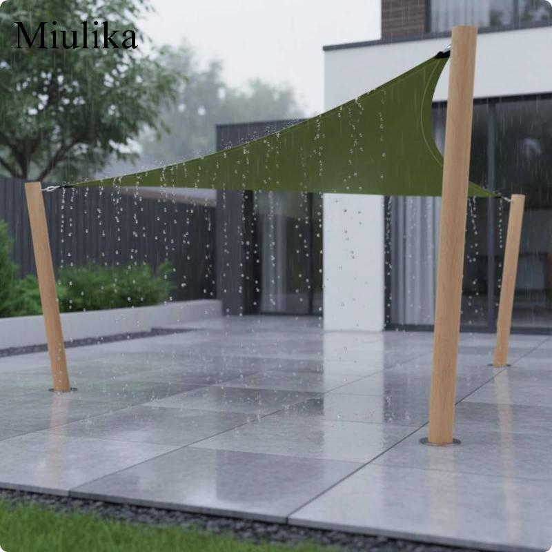 Miulika Triangle Sun Shade Sail Sunshade สามเหลี่ยม Shade Sail ฝาครอบสภาพอากาศยาวนานสําหรับ Garden