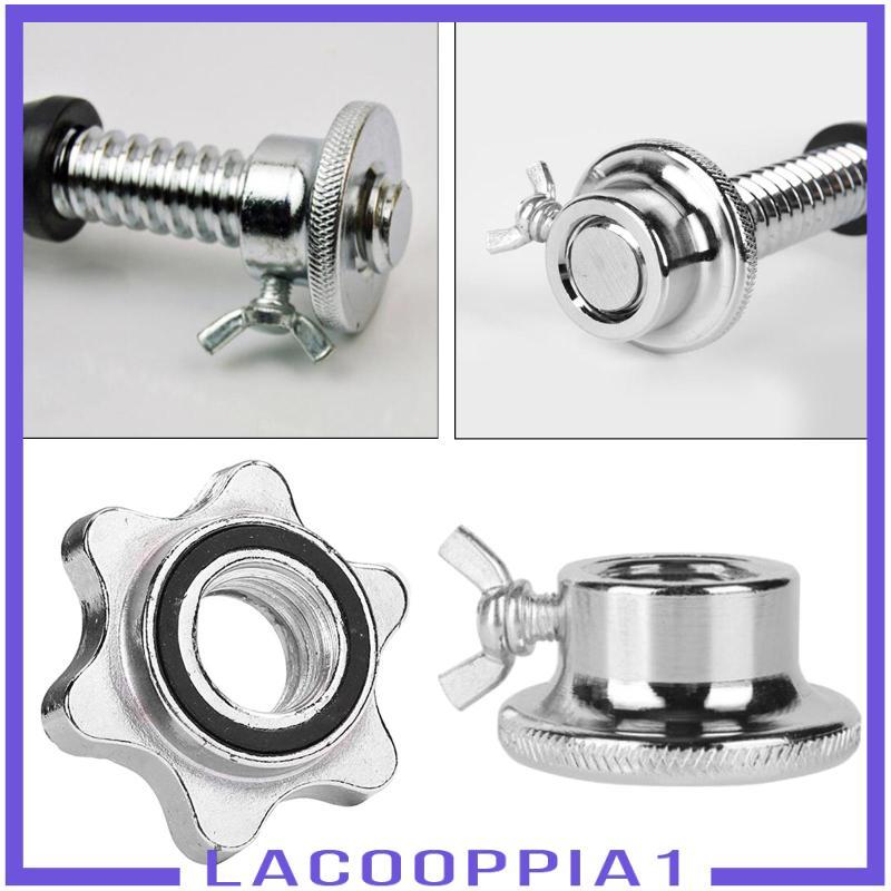 [Lacooppia1] Gym Dumbbell Nut Hex Barbell Clamp Secure Magnetic Lock for Home Workout Adjustable Dum