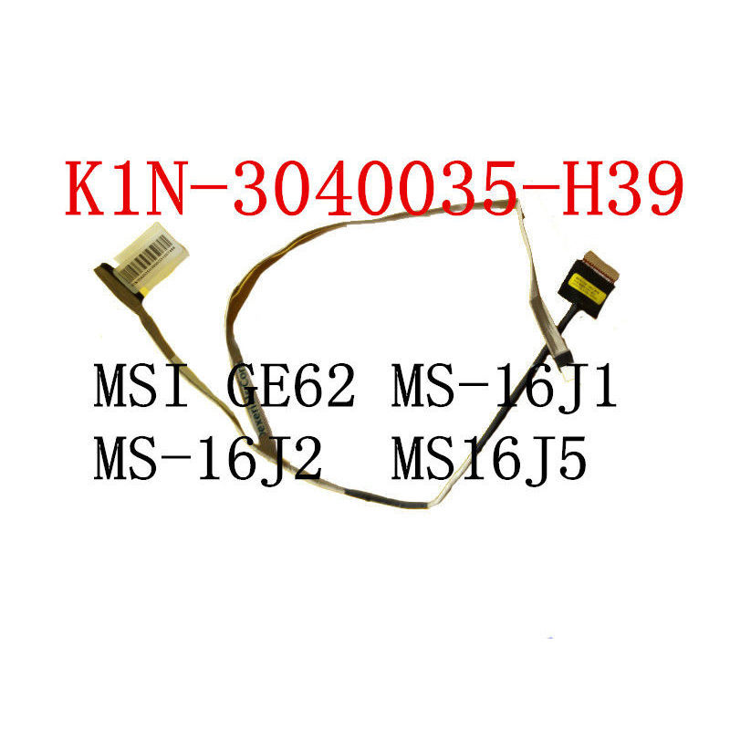 สาย LCD หน้าจอ DisplayPort สายเคเบิลสําหรับ MSI MS-16J1 16J2 16J4 GE62 2QC K1N-3040035-H39/V03