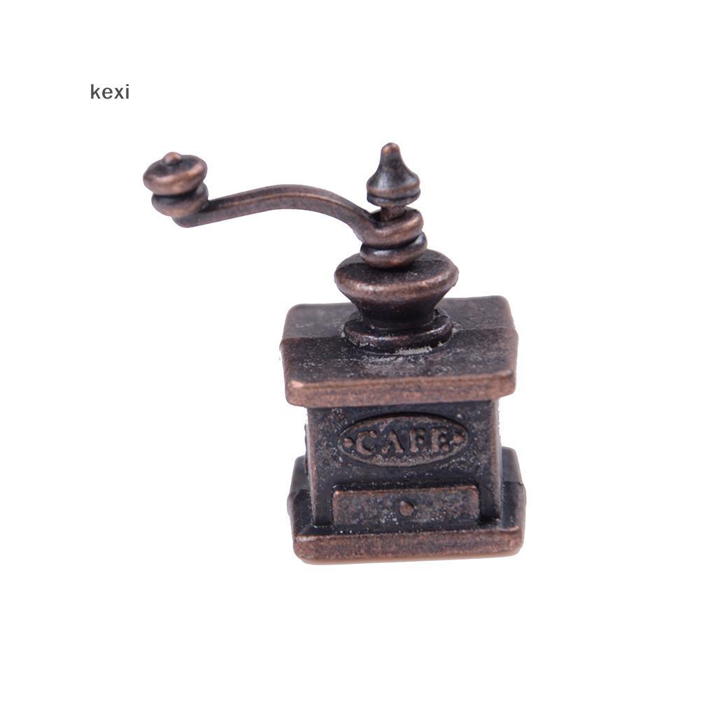 <kexiuaaa> 1/12 Dollhouse Miniature Kitchen Vintage เครื่องบดกาแฟสําหรับตุ๊กตาของขวัญขายส่งใหม่