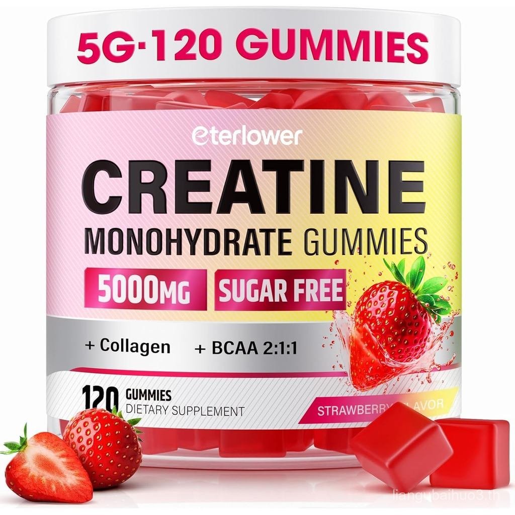 Creatine สําหรับผู้หญิง + คอลลาเจน + BCAAs Sugar Creatine Monohydrate สําหรับ Booty Lean Muscles Ene