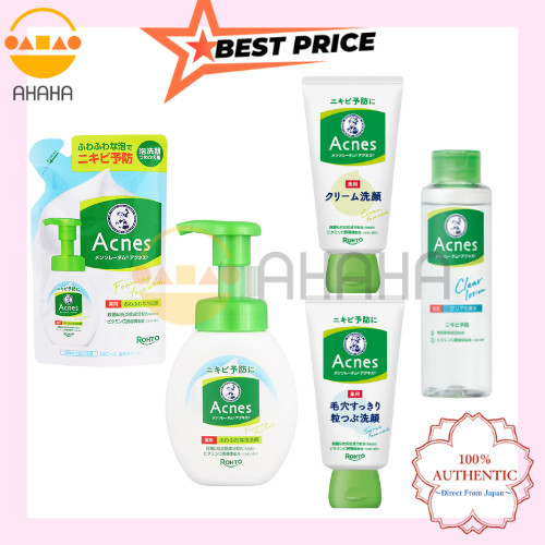 Rohto Acnes Foaming Face Wash  , Refill / Cream Face Wash  / Scrub Face Wash / Clear Toner