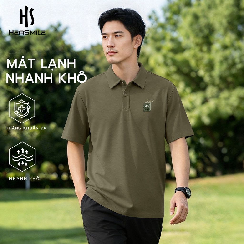 เสื้อโปโลผู้ชายยิ้ม แบบกว้าง คอปกเปิดลง กันแดด เท่ห์ เหมาะกับการใช้งานเขตร้อน (จีพีOLO)