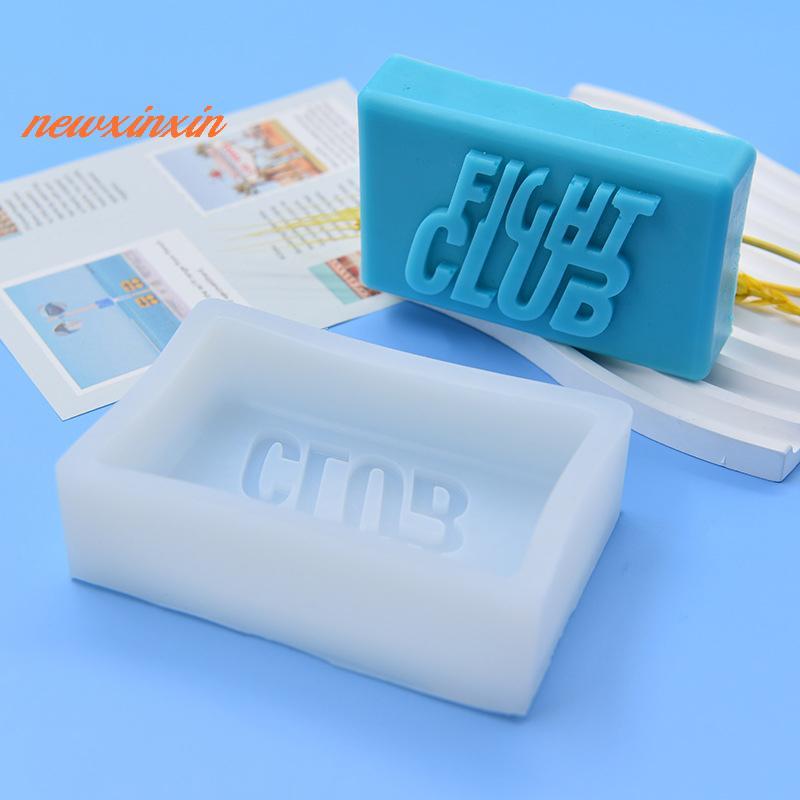 [NT-t] Fight Club สบู่แม่พิมพ์ซิลิโคนสี่เหลี่ยมผืนผ้าโลชั่นอาบน้ําบาร์ทําอุปกรณ์ Moule Savon Molde J