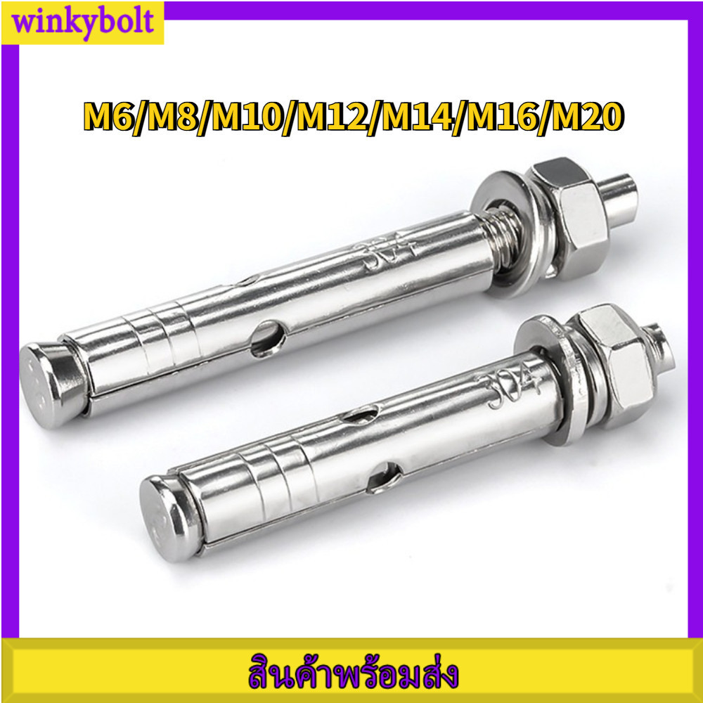 พุกสแตนเลส หัวเหลี่ยม สแตนเลส/พุกสแตนเลส เกรด 304/nuts & washers expansion screw bolts sus304/ M6/M8