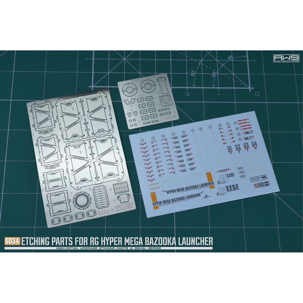 20260805 MAD S34 HIGH-DETAIL Ettching fit สําหรับ 1/144 EW/RG PB hyper mega bazooka launcher