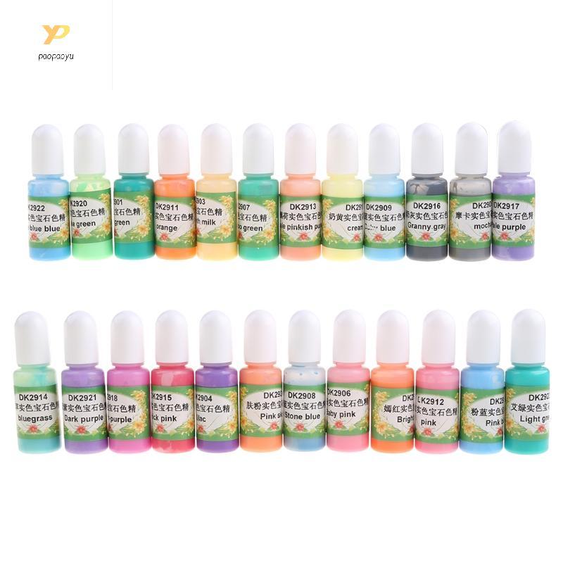 PPY 24 สี Art Ink เรซิ่น Pigment Kit Liquid เรซิ่น Colorant Dye Ink สี