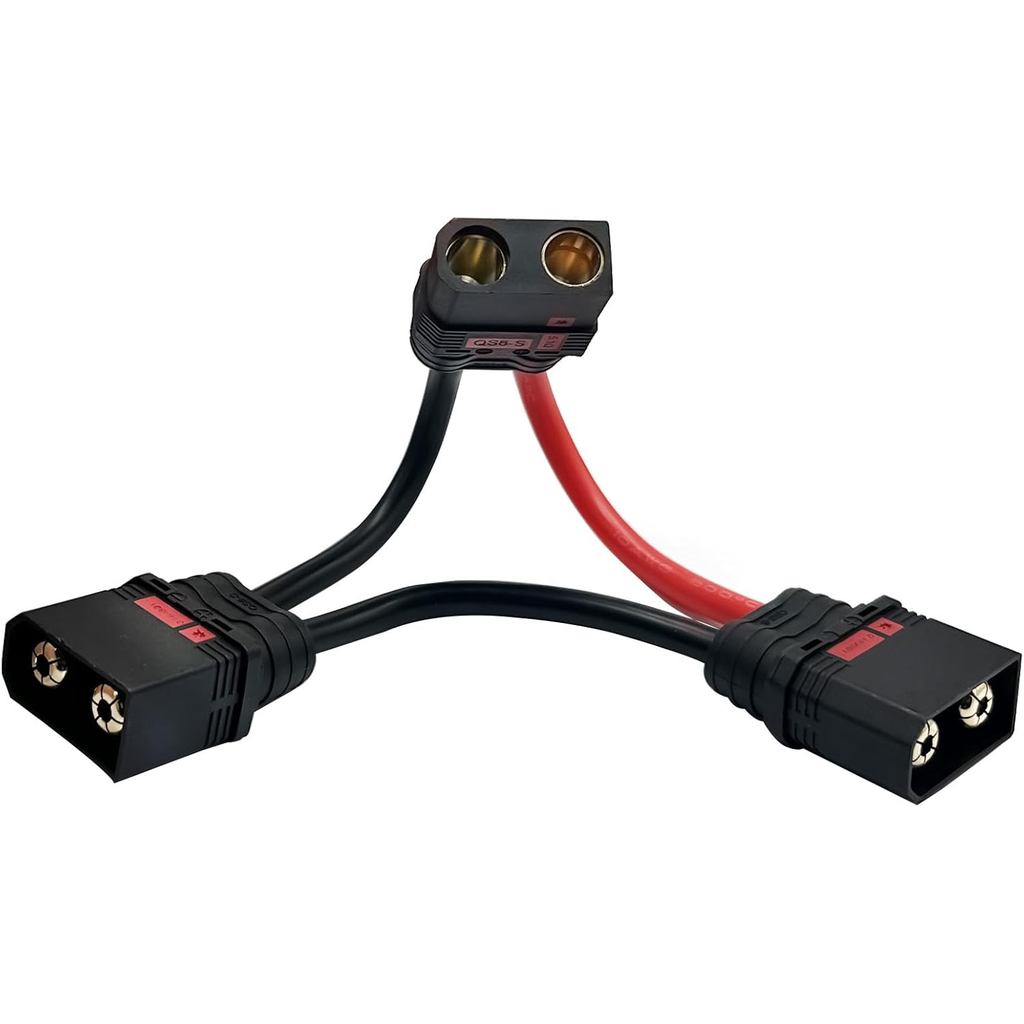 QS8 Series Connector 10AWG QS8-S Antispark แบตเตอรี่อะแดปเตอร์สําหรับ FPV Lipo แบตเตอรี่