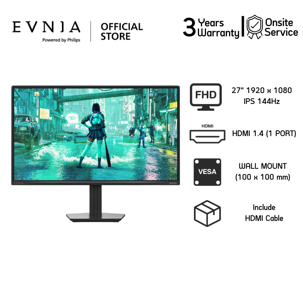 EVNIA 27M2N2100NF MONITOR (จอมอนิเตอร์) 27" IPS FHD 144Hz