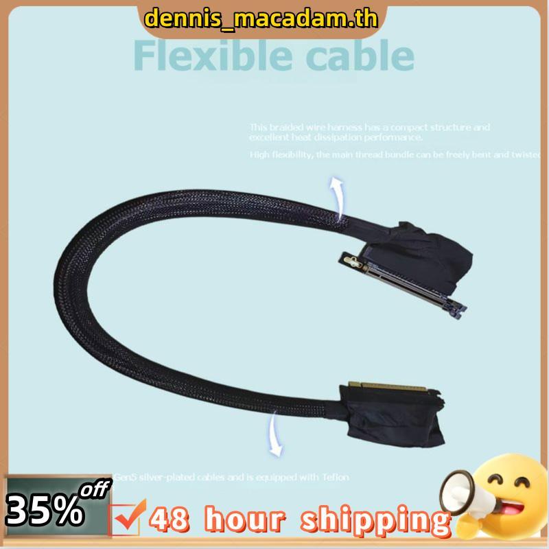 PCIE 5.0 X16 ถึง X16 กราฟิกการ์ดสายต่อ GPU 512G สําหรับแชสซีเซิร์ฟเวอร์ RTX50 Dual Reverse ดัด 50 ซม