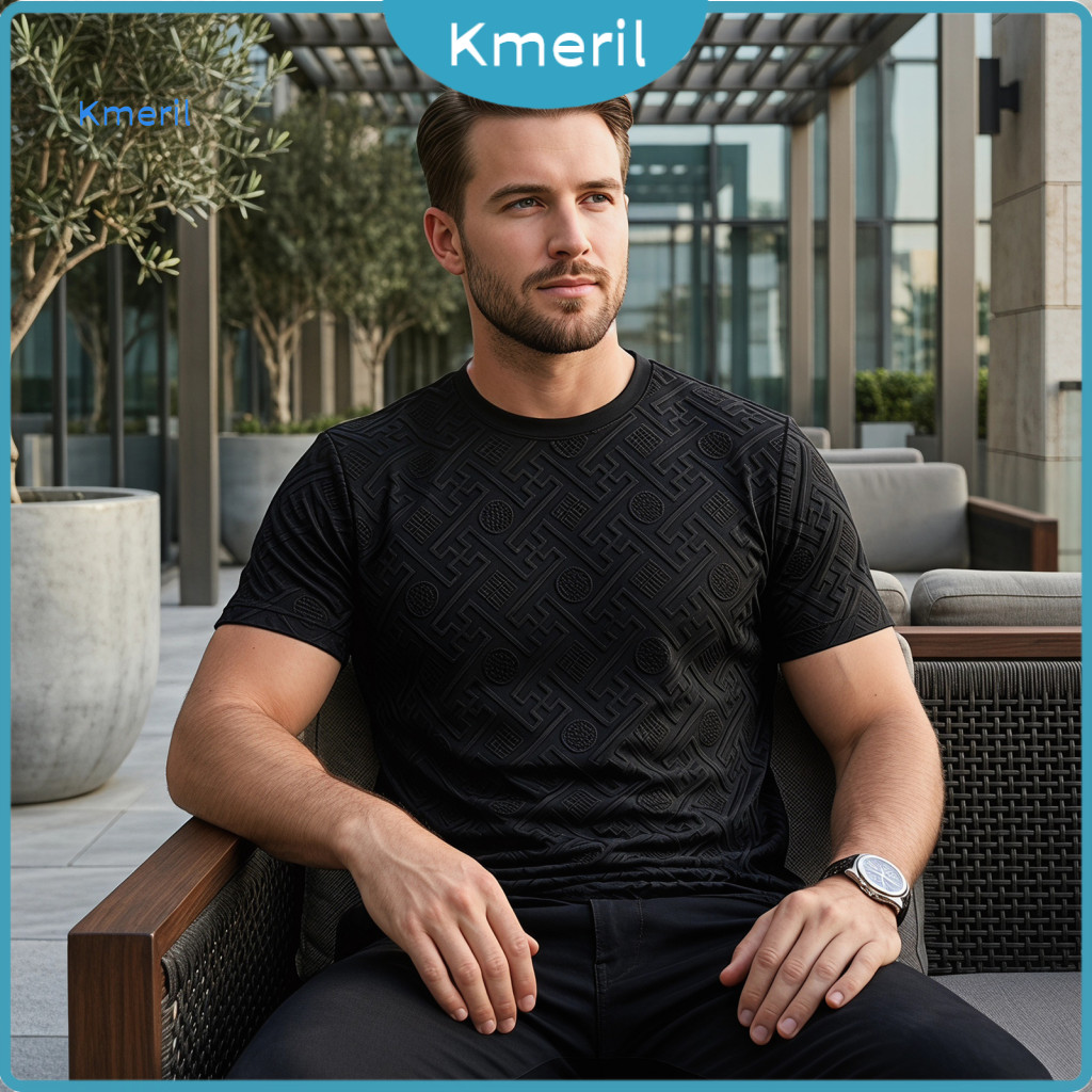 Breathable Men Tee Men Fashion Top Mens Casual เสื้อยืดฤดูร้อนรูปแบบ Retro – Breathable Stylish Tee 