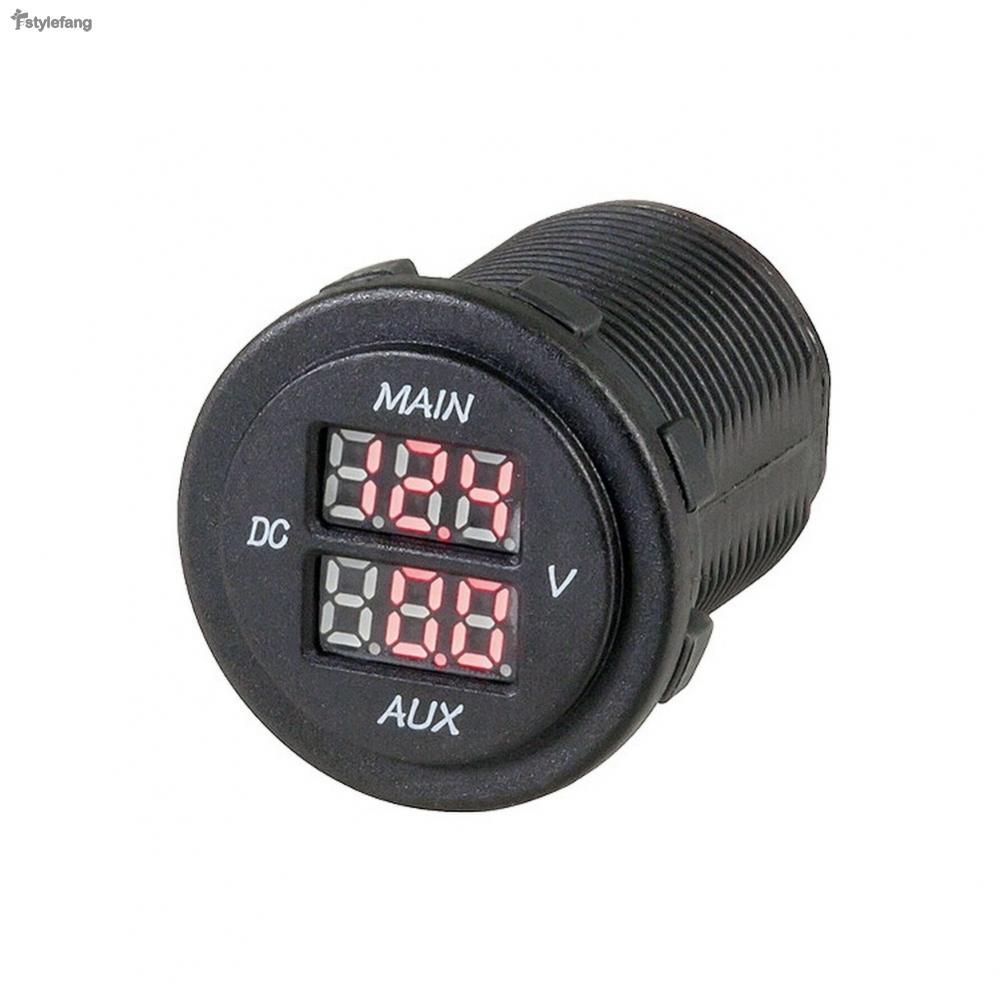DC 6-60V Digital LED โวลต์มิเตอร์แผงกลมสําหรับ 12V 24V สําหรับระบบรถยนต์